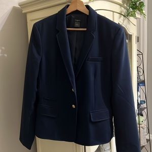Ann Taylor Dark Navy Two Button Blazer Size 8 EUC